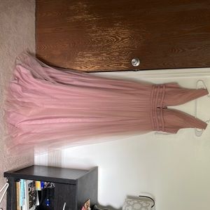 Azazie Katana bridesmaid dress in dusty rose. Size 8. Never worn.